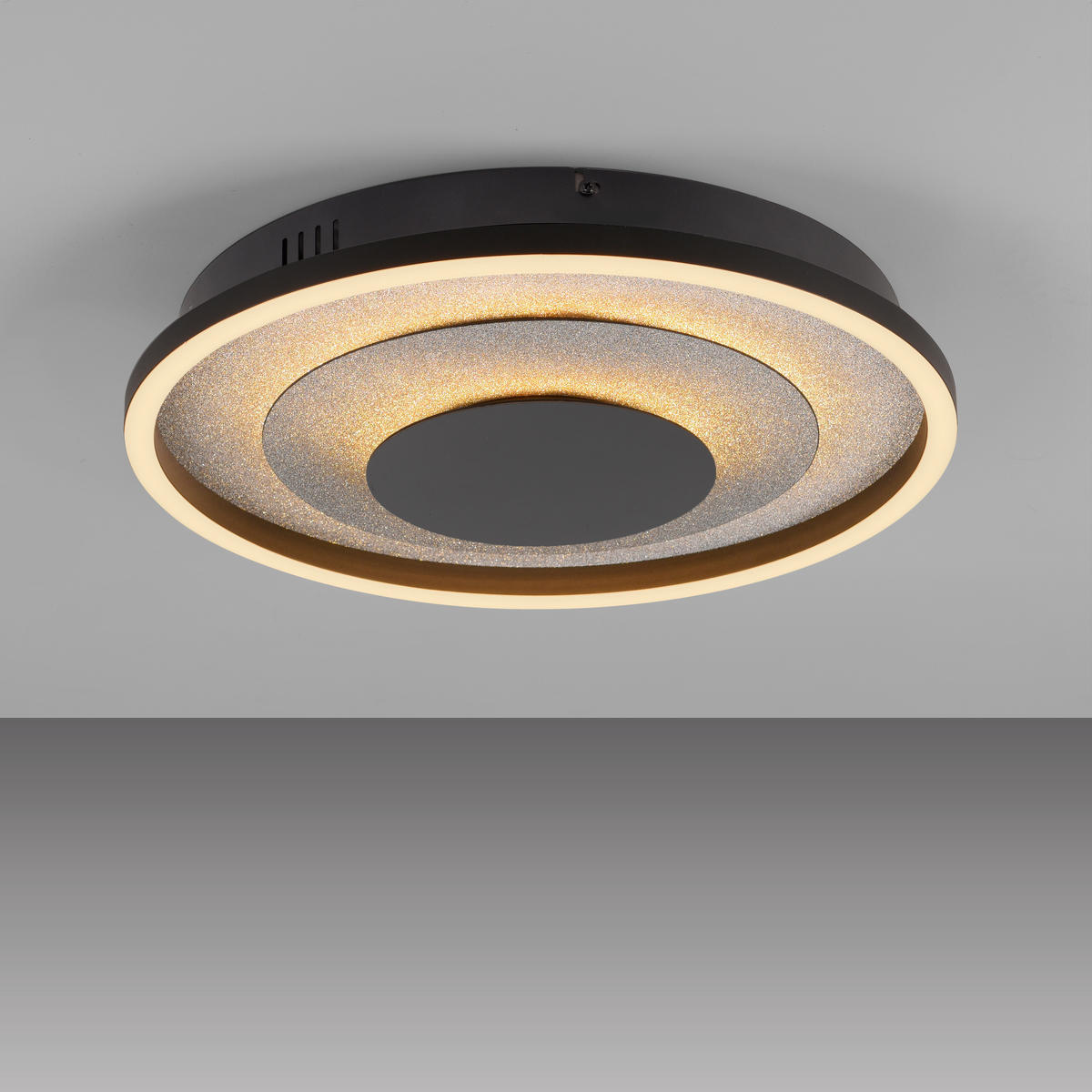 LED-DECKENLEUCHTE 39.7/39.7/7.2 cm   - Silberfarben, Design, Kunststoff/Metall (39.7/39.7/7.2cm)