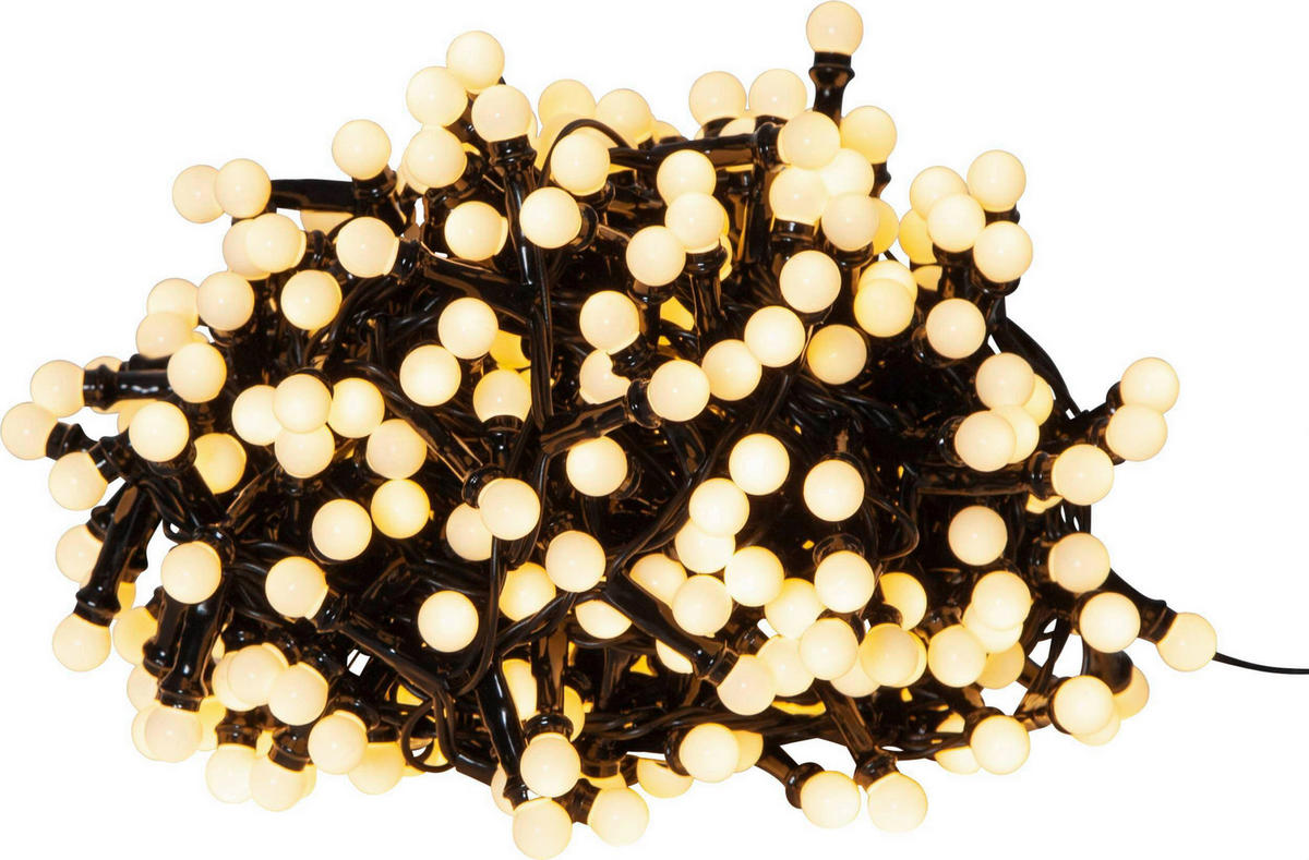 LICHTERKETTE 1400 cm  - Schwarz/Weiß, Basics, Kunststoff (1400cm) - Eglo