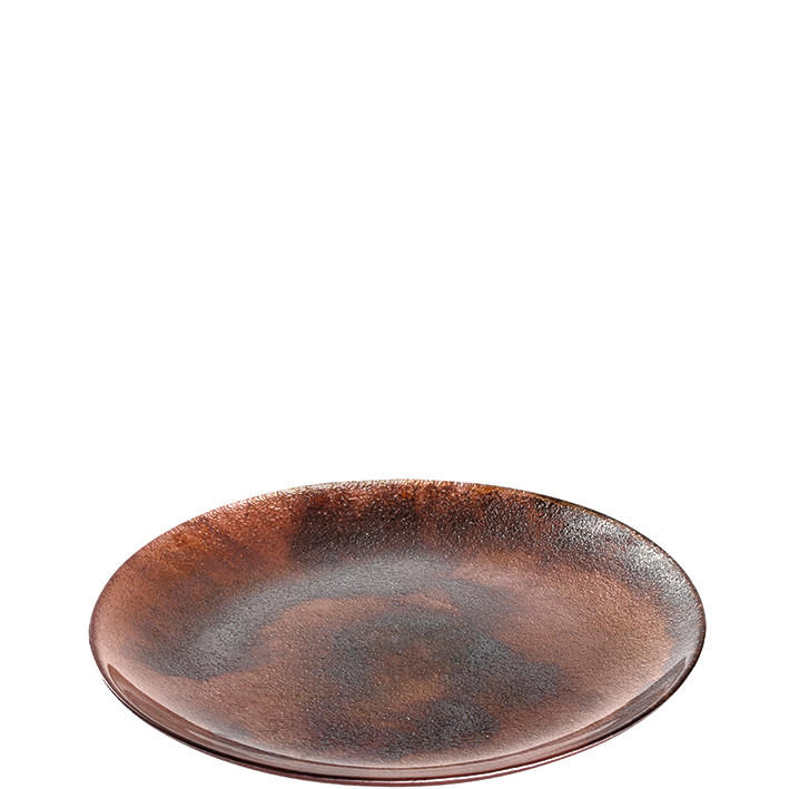 DEKORAČNÍ TALÍŘ - šedá/starorůžová, Natur, sklo (32,00/2,00/32,00cm) - Leonardo