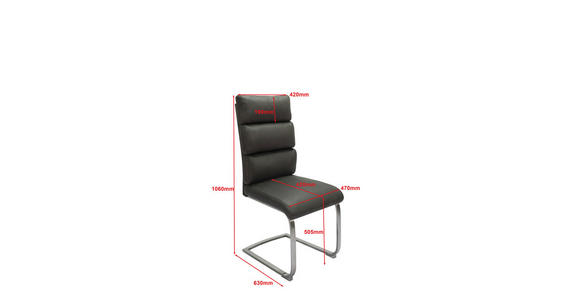 SCHWINGSTUHL in Edelstahl Webstoff - Edelstahlfarben/Grau, Design, Textil/Metall (47/106/63cm) - Novel