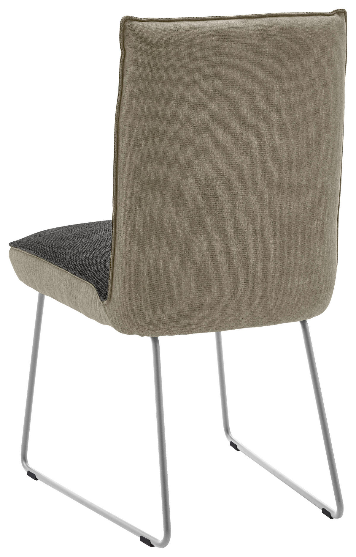 STUHL  in Stahl Flachgewebe  - Edelstahlfarben/Greige, Design, Textil/Metall (49/93/59cm) - Dieter Knoll