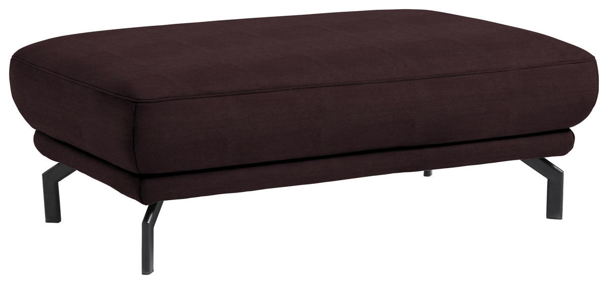 HOCKER Textil Dunkelbraun  - Dunkelbraun/Schwarz, Design, Textil/Metall (127/46/72cm) - Dieter Knoll