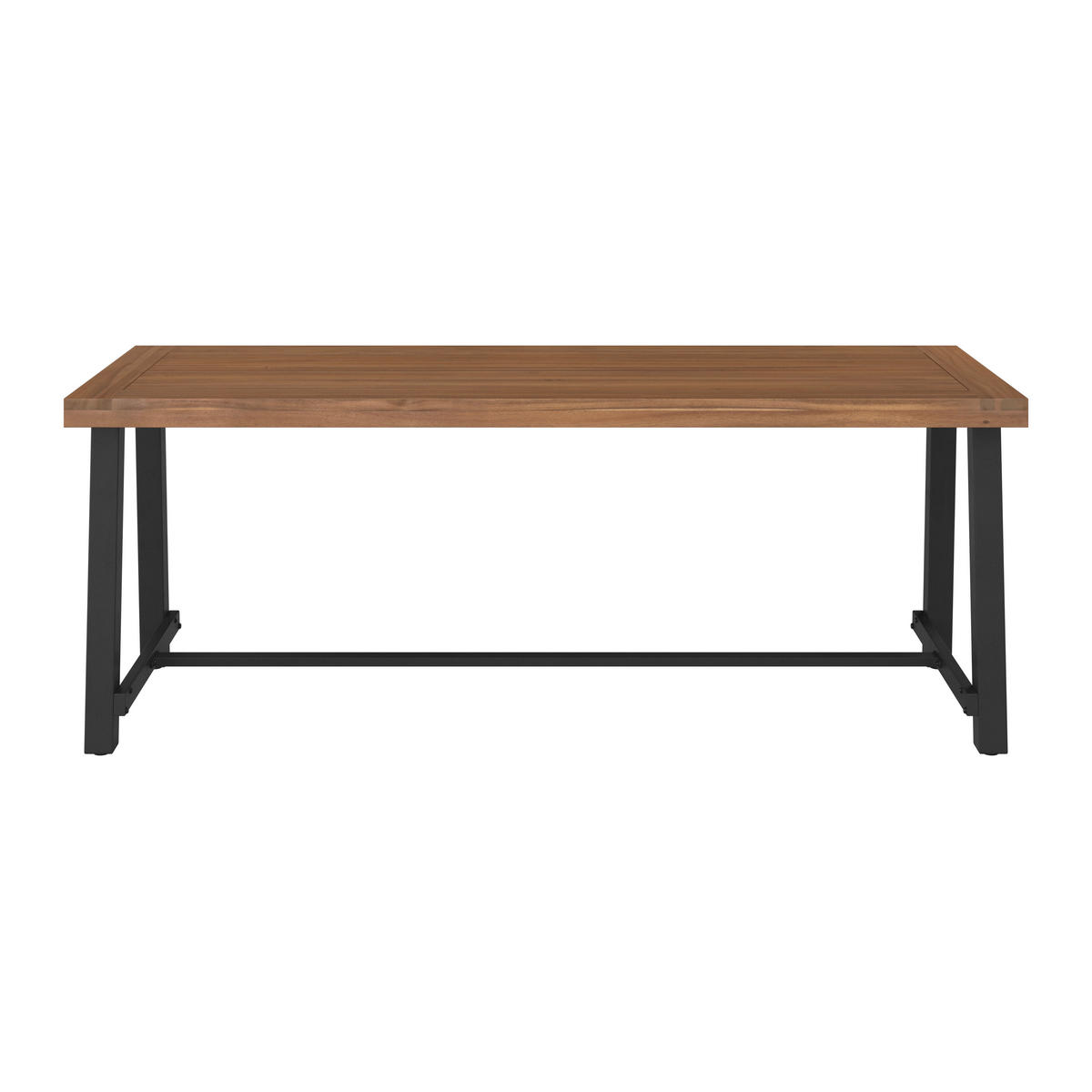 GARTENTISCH 200/70/76 cm Holz, Metall rechteckig  - Schwarz/Akaziefarben, Design, Holz/Metall (200/70/76cm) - Ambia Garden