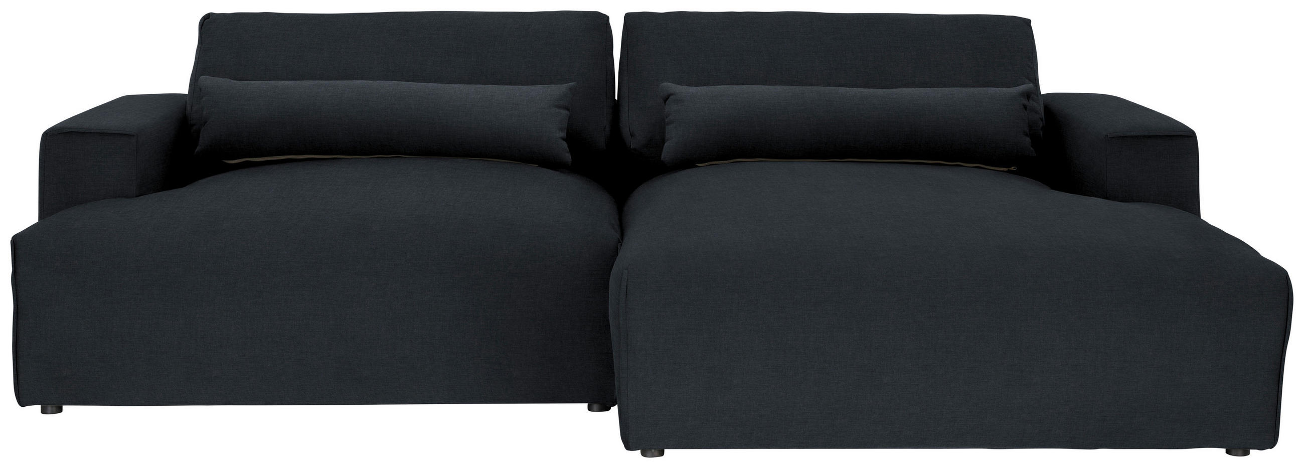 ECKSOFA Struktur Anthrazit  - Anthrazit/Schwarz, Design, Kunststoff/Textil (267/187cm) - Stylife