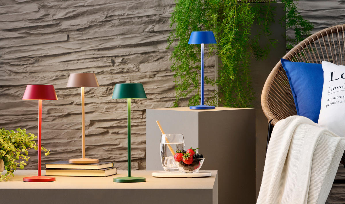 STOLNA PUNJIVA SVJETILJKA  - crna/taupe, Design, metal/plastika (11/30cm) - Dieter Knoll