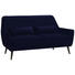 DREISITZER-SOFA in Textil Blau - Blau/Schwarz, Trend, Holz/Textil (160/86/80cm) - Carryhome DREISITZER-SOFA in Textil Blau - Blau/Schwarz, Trend, Holz/Textil (160/86/80cm) - Carryhome
