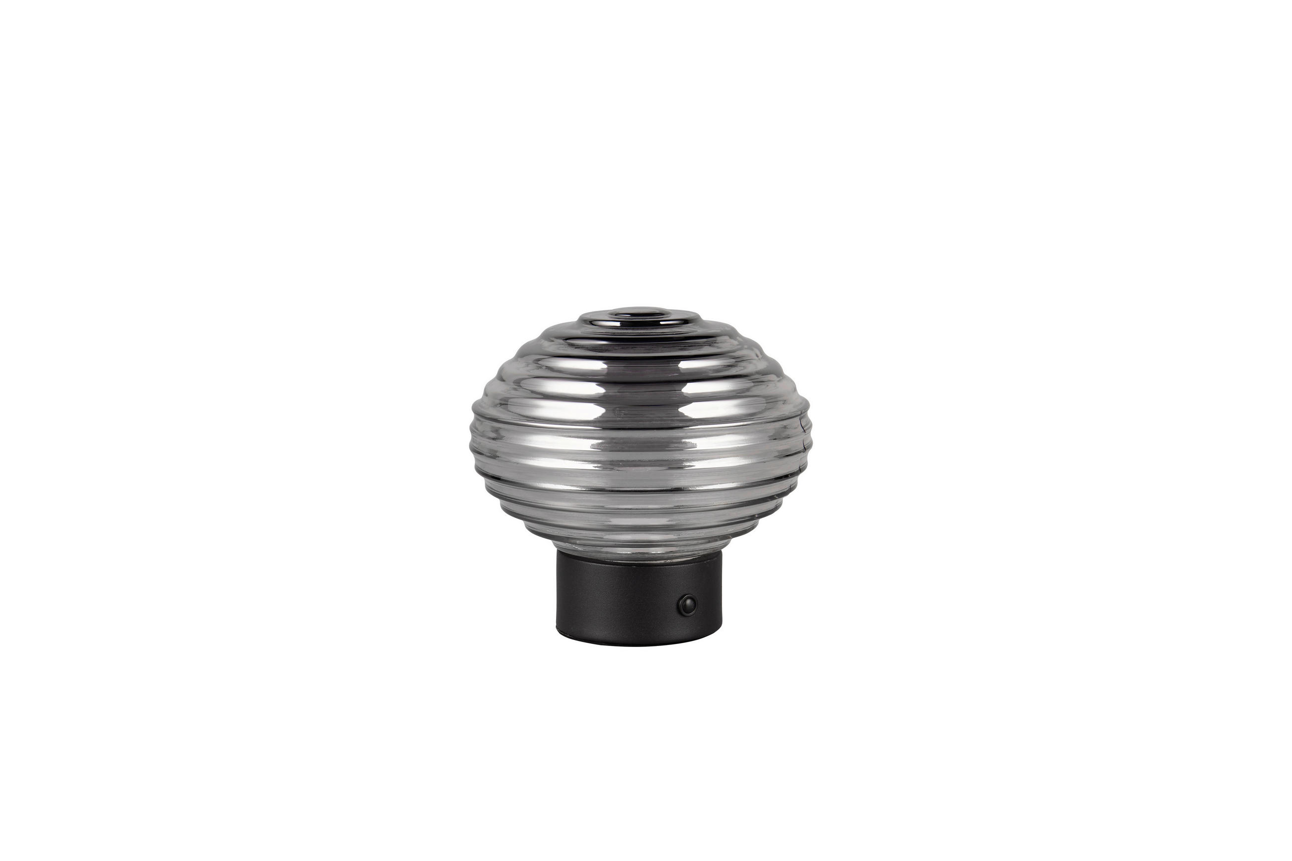 PORTABEL LAMPA Earl 15,5/14,5 cm   - grå/svart, Klassisk, metall/glas (15,5/14,5cm)