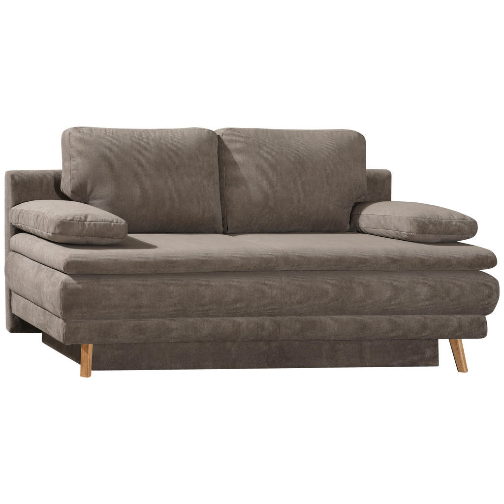 Thumbnail - Niels Andersson Schlafsofa, Hellbraun, Textil, Eiche, 2-Sitzer, 198x89x96 cm, Rücken echt, Stoffauswahl, Wohnzimmer, Sof...