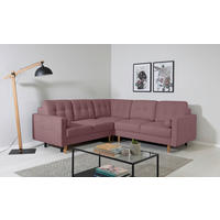 ECKSOFA Noret in Beere  - Beere/Buchefarben, Design, Holz/Textil (242/242cm) - MID.YOU