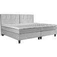 BOXSPRINGBETT 240/200 cm  in Hellgrau  - Wengefarben/Hellgrau, Trend, Holz/Textil (240/200cm) - Esposa