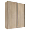 SCHWEBETÜRENSCHRANK in Sonoma Eiche  - Alufarben/Sonoma Eiche, Design, Holzwerkstoff/Metall (225/222/68cm) - Moderano