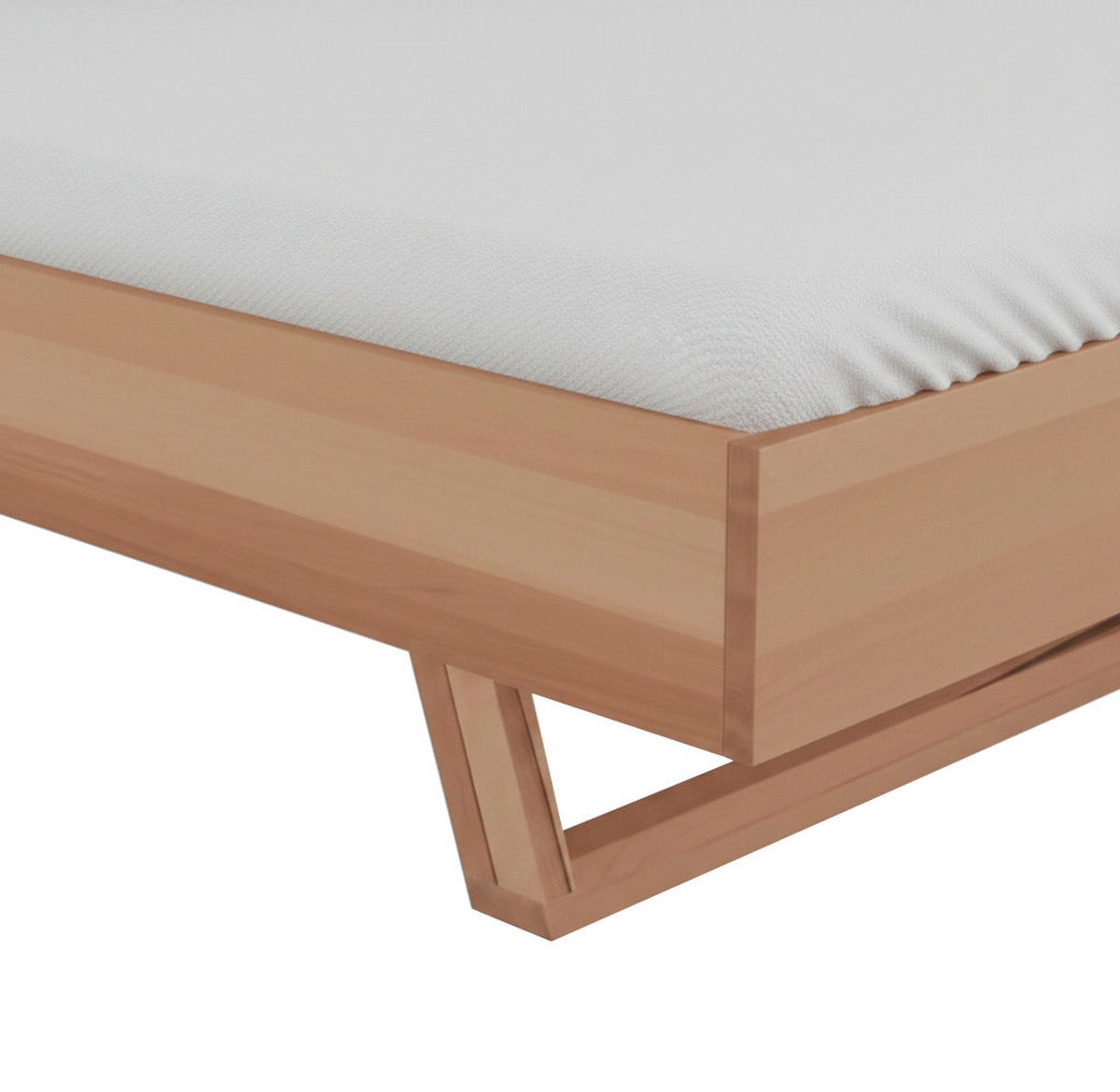 BETT 200/200 cm  Kernbuche   - Kernbuche, Modern, Holz (200/200cm) - MID.YOU