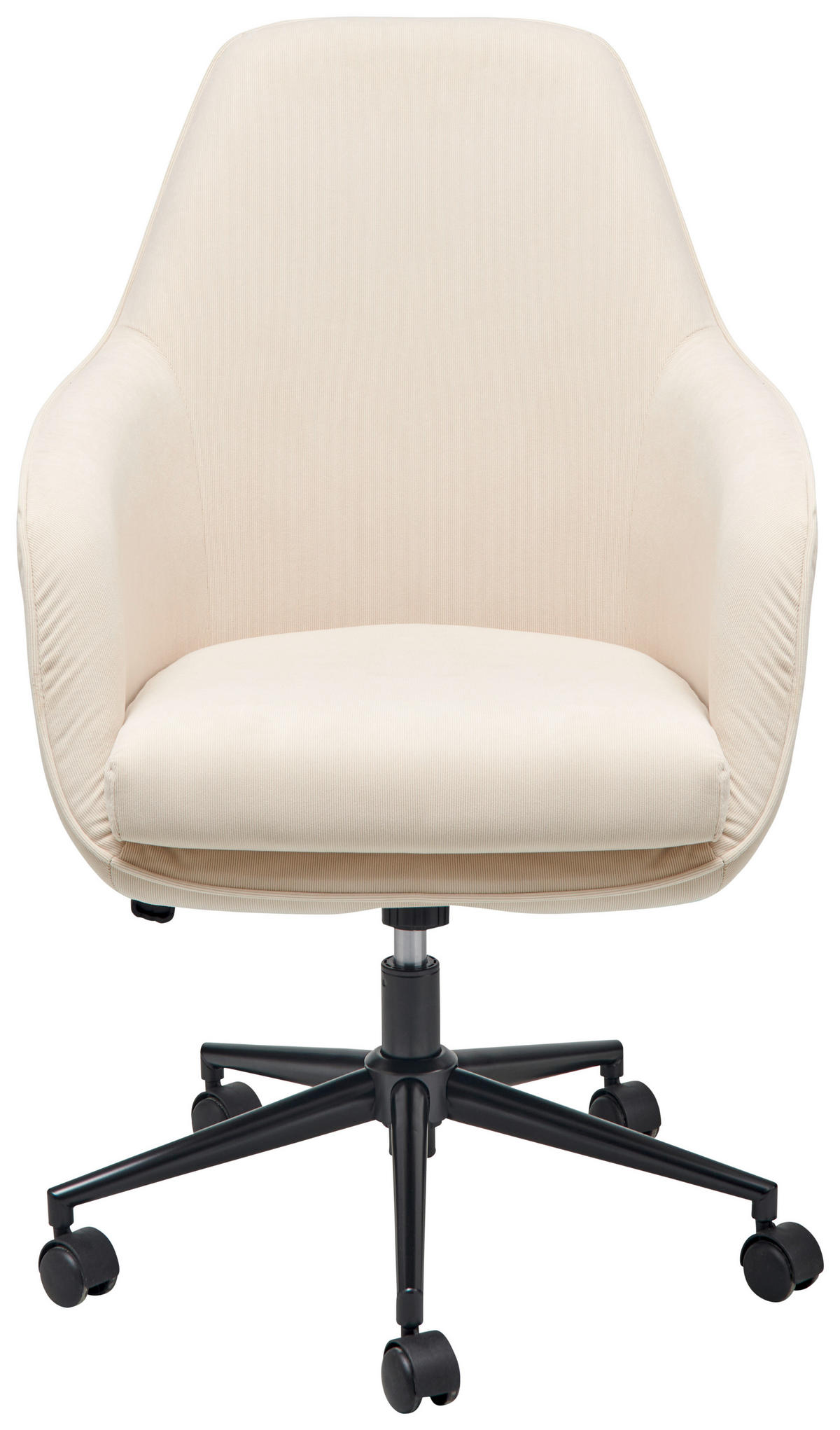 DREHSTUHL Cord Beige  - Beige/Schwarz, LIFESTYLE, Kunststoff/Textil (63/93-98/71cm) - Livetastic
