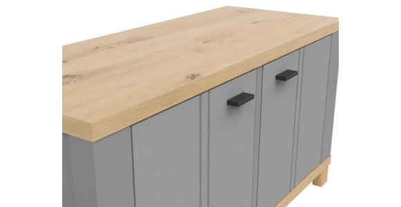 GARDEROBENBANK  in 94/51/38 cm  - Graphitfarben/Eiche Artisan, LIFESTYLE, Holzwerkstoff/Kunststoff (94/51/38cm) - Hom`in