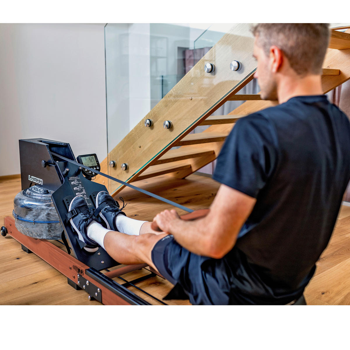 HOLZRUDERGERÄT FALTBAR HRG21 - Dunkelbraun, KONVENTIONELL, Holz/Kunststoff (208/58/58cm)