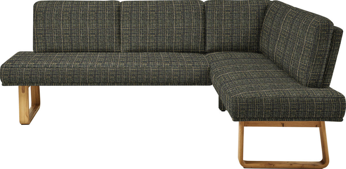 ECKBANK 280/174 cm  in Grün, Eichefarben  - Eichefarben/Grün, Design, Holz/Textil (280/174cm) - Dieter Knoll