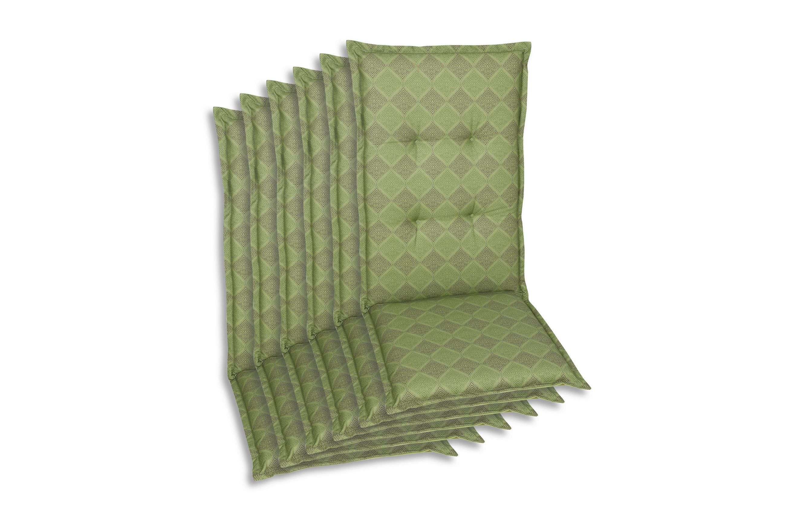 SESSELAUFLAGENSET in Grün Raute  - Grün, Basics, Textil (50/6/108cm)