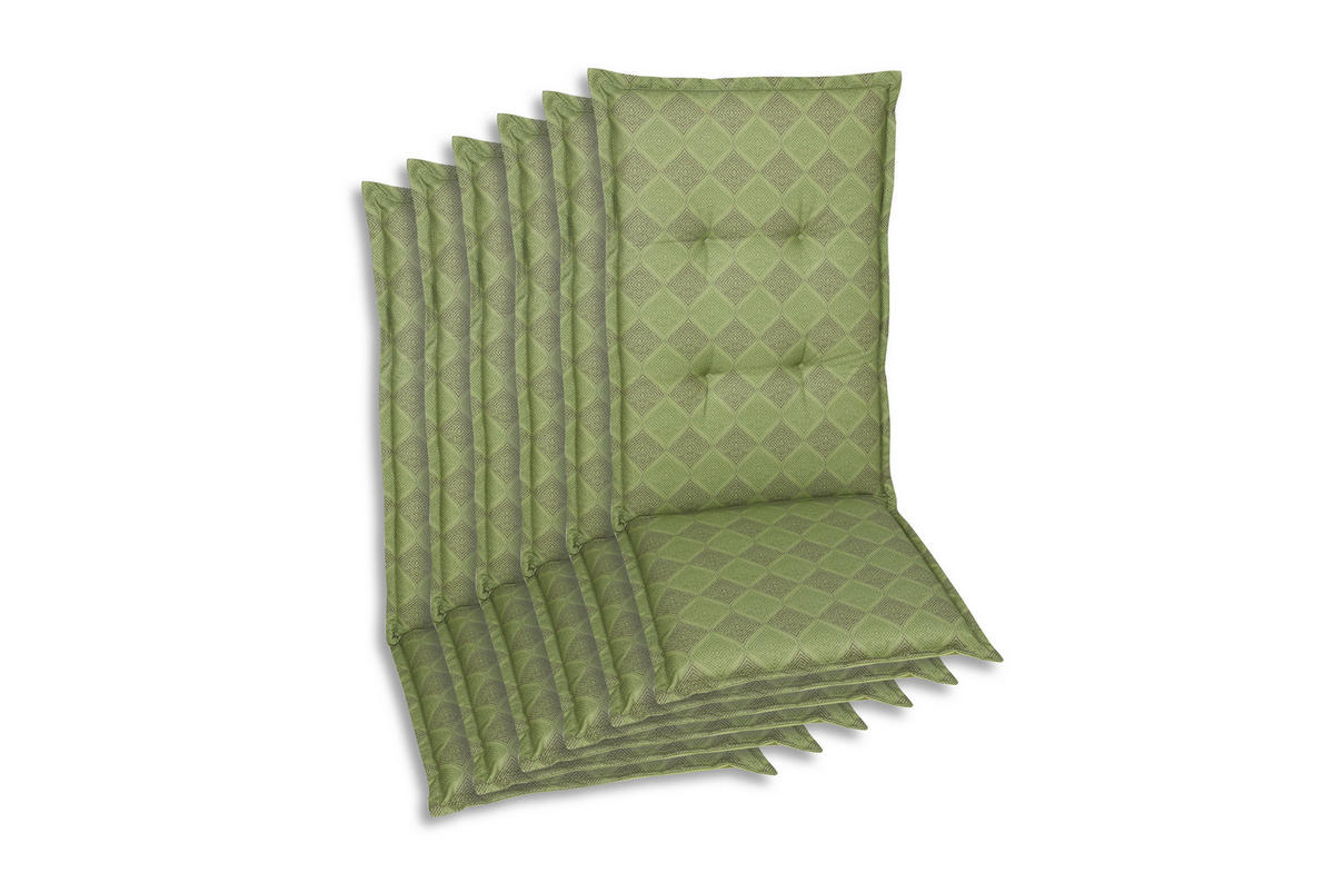 SESSELAUFLAGENSET Raute  - Grün, Basics, Textil (50/6/108cm)