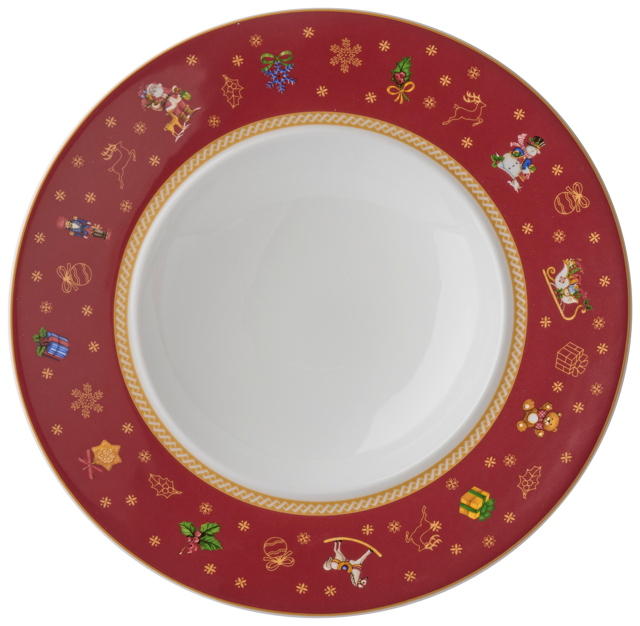 FARFURIE ADÂNCĂ 25 cm  - roșu, Konventionell, ceramică (25cm) - X-Mas