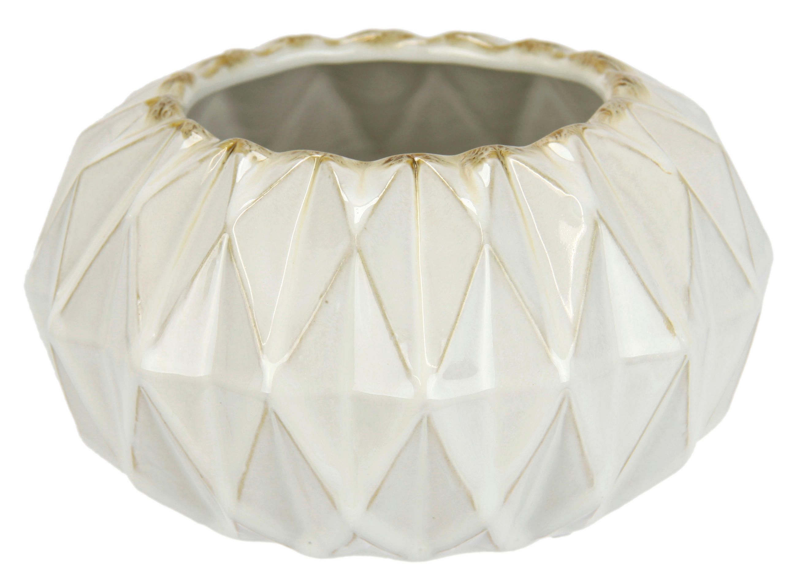 PFLANZENSCHALE   - Creme, Basics, Keramik (17/9cm)