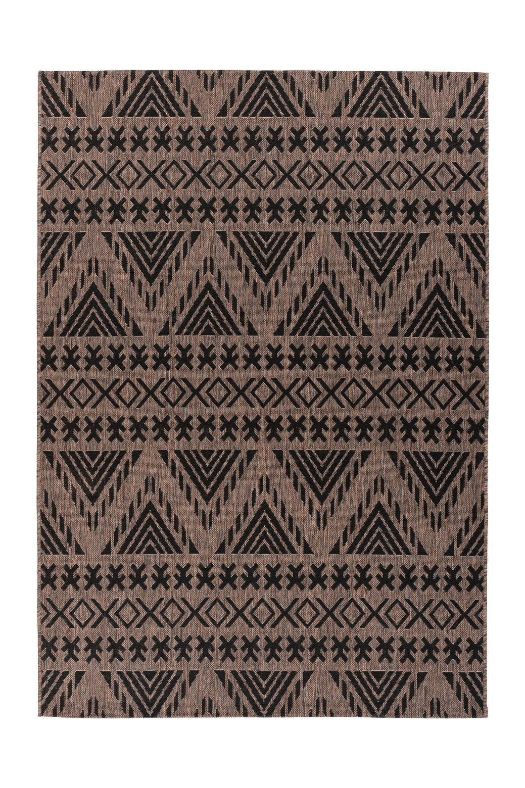 FLACHWEBETEPPICH 160/230 cm Splash 500 Grau / Braun Braun  - Braun, KONVENTIONELL (160/230cm)