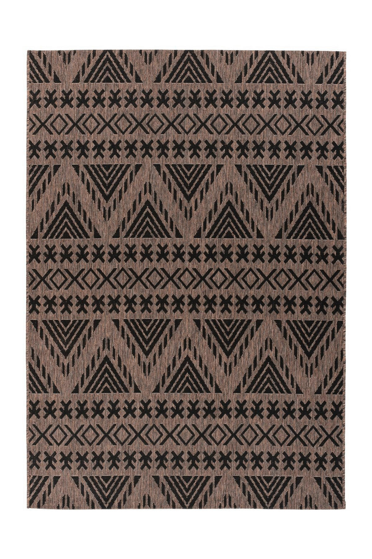 FLACHWEBETEPPICH 200/290 cm Splash 500 Grau / Braun Braun, Grau  - Braun/Grau, KONVENTIONELL, Textil (200/290cm)