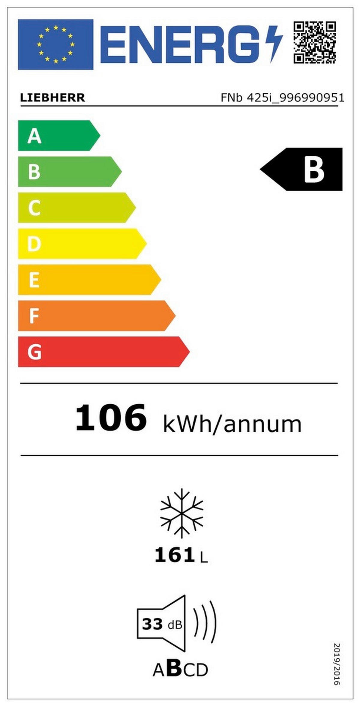 GEFRIERSCHRANK FNB425I  - Weiß, Basics, Metall (59,7/125,5/67,5cm) - Liebherr