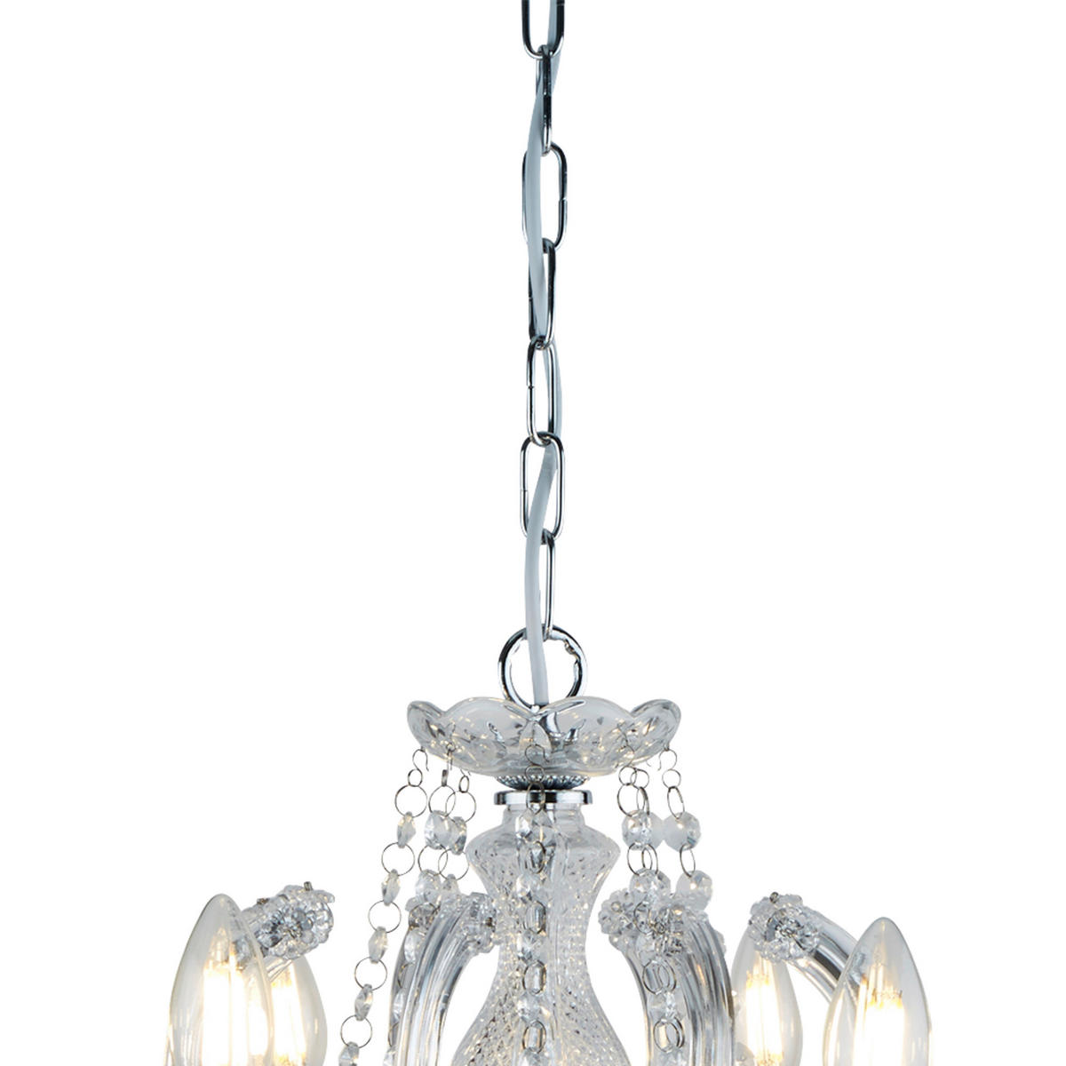 HÄNGLAMPA I KRISTALL Marie Therese 61/100 cm  - kromfärg, Klassisk, metall/glas (61/100cm)