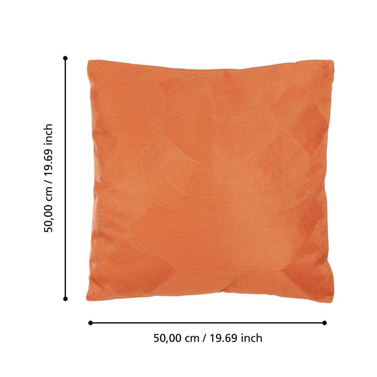 ZIERKISSEN  50/50 cm   - Rot/Orange, Basics, Textil (50/50cm) - Eglo