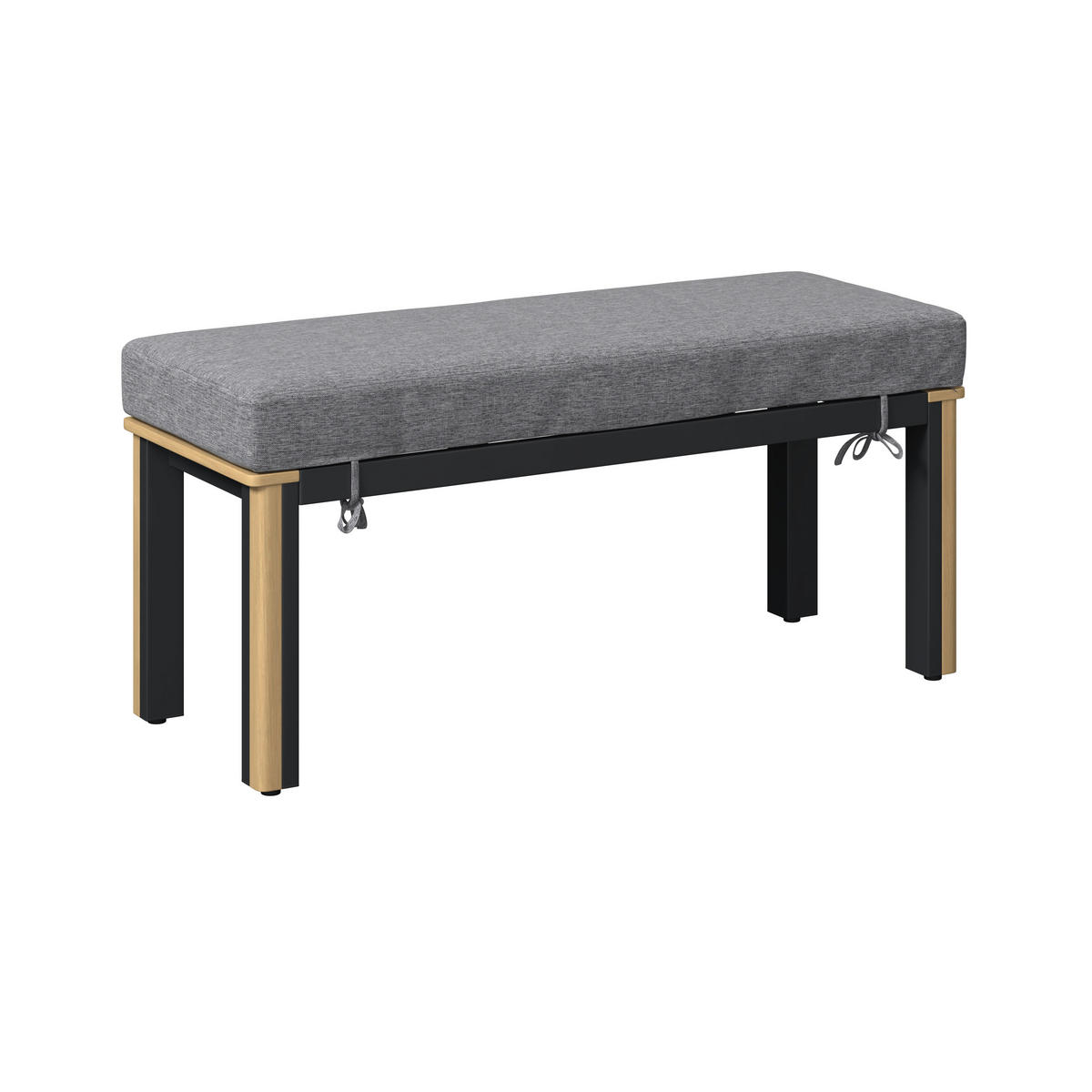 VRTNA GARNITURA   drvo, metal, tekstil  antracit, siva, boje tikovine  - boje tikovine/siva, Design, drvo/metal (230/230cm) - Ambia Garden