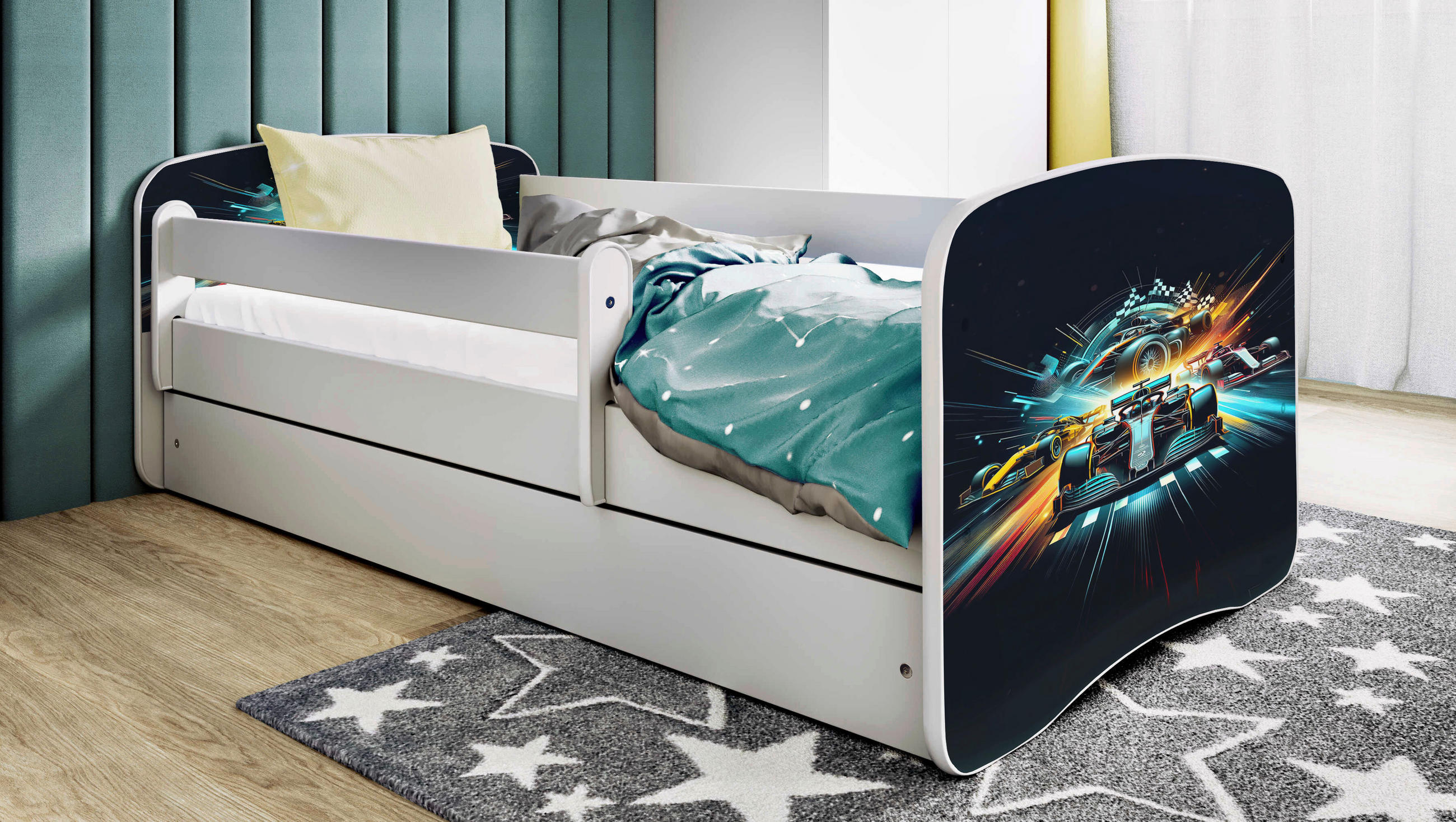 KINDER-/JUNIORBETT - Birkefarben/Weiß, MODERN, Holz/Holzwerkstoff (80/160cm) - MID.YOU