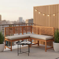 GARTENECKBANK  - Naturfarben, KONVENTIONELL, Holz (142/100cm) - Gardenson