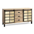 SIDEBOARD 175/90/42 cm  - Graubraun/Schwarz, LIFESTYLE, Glas/Holz (175/90/42cm) - Landscape