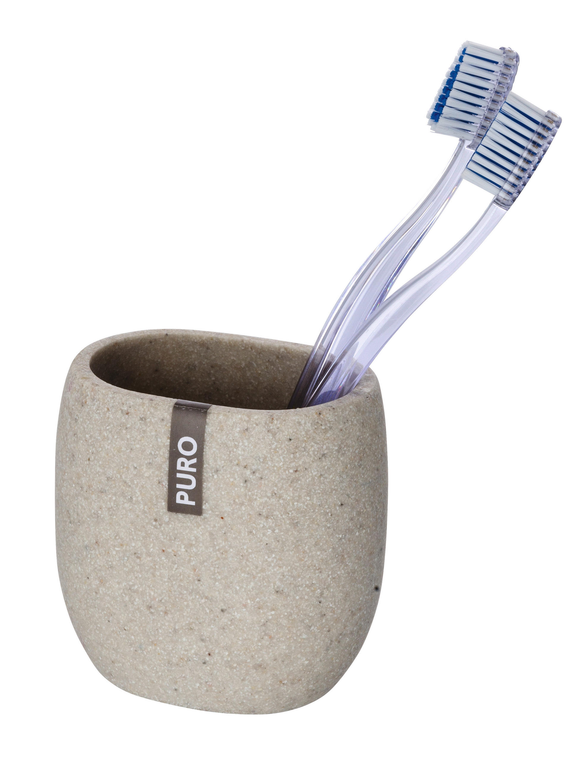 ZAHNPUTZBECHER  - Sandfarben, KONVENTIONELL, Kunststoff (9,5/9,3/6,6cm) - Wenko