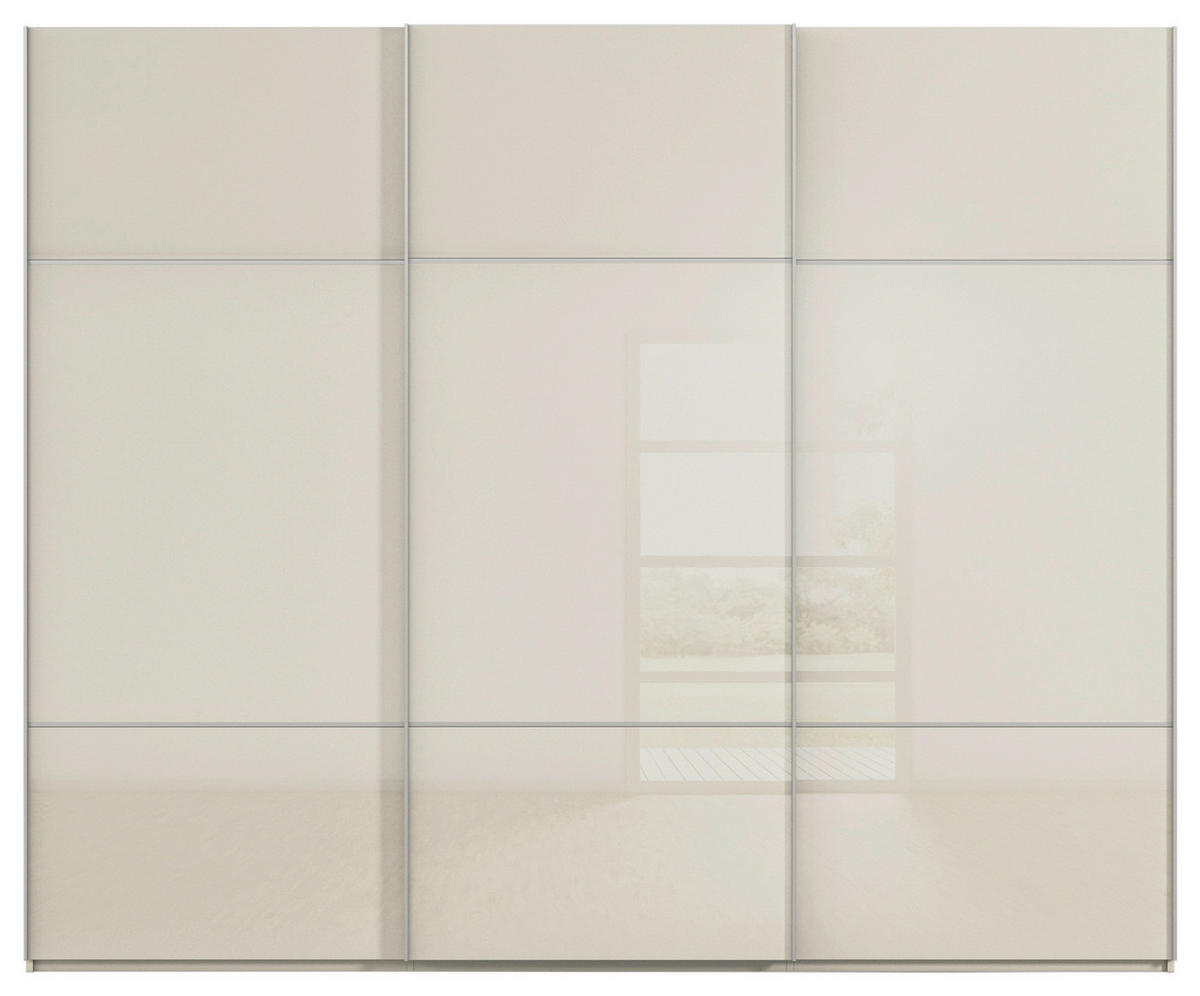 SCHWEBETÜRENSCHRANK 271/223/68 cm 3-türig Champagner  - Champagner/Alufarben, KONVENTIONELL, Glas/Holzwerkstoff (271/223/68cm) - Novel