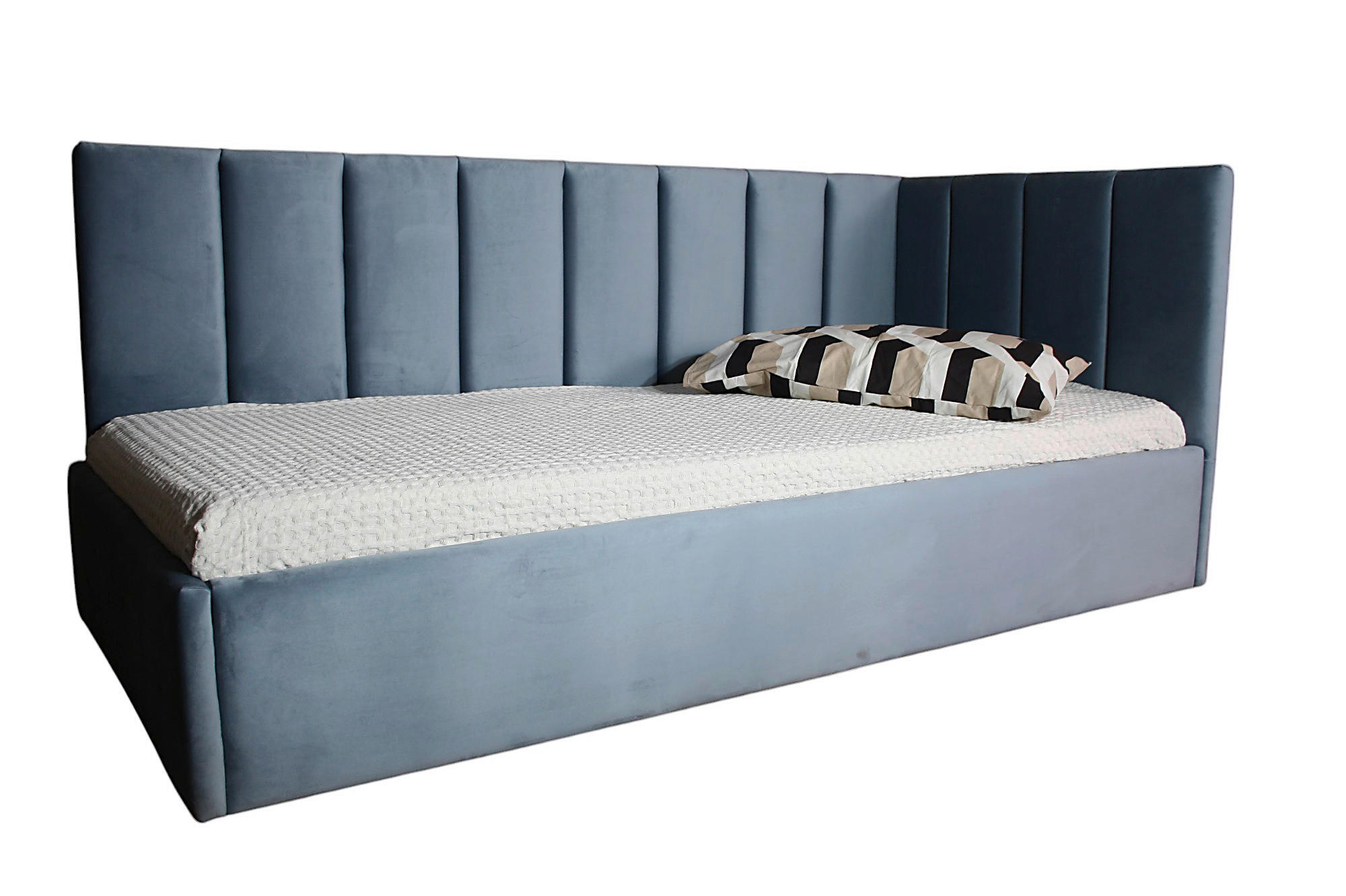 PAT TAPITAT 90X200 CM  in albastru deschis  - albastru deschis, Modern, textil - Hom`in