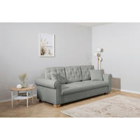 SCHLAFSOFA in Chenille Dunkelgrau  - Dunkelgrau/Buchefarben, Design, Holz/Textil (240/94/98cm) - MID.YOU
