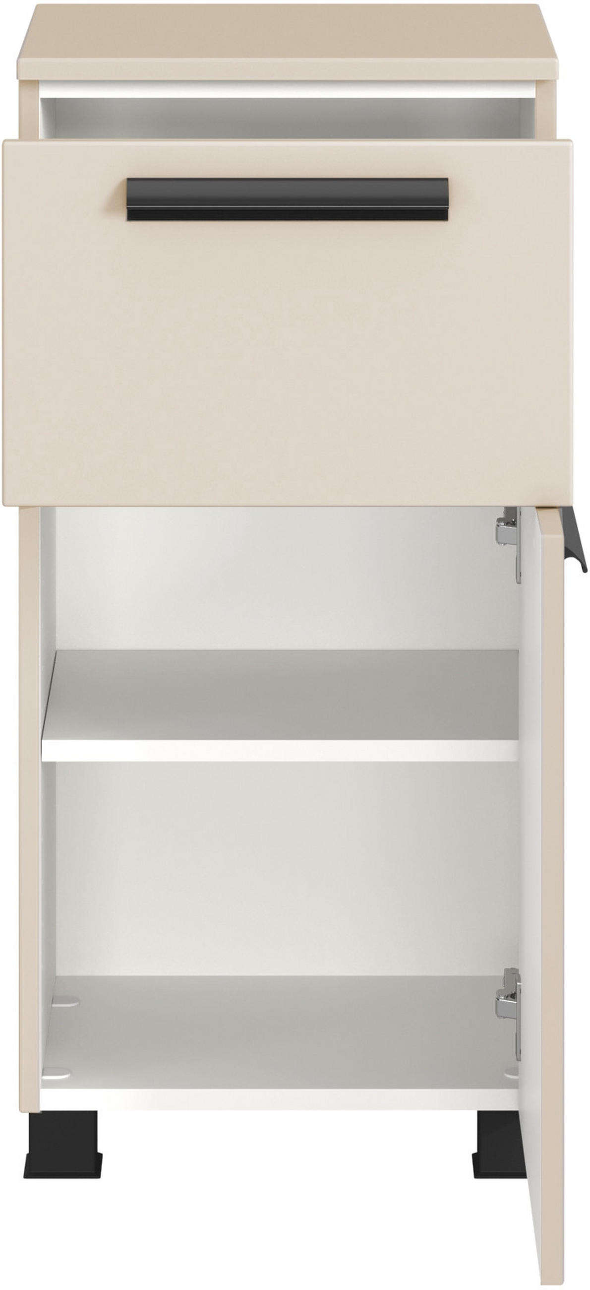 UNTERSCHRANK 40/79/35 cm   - Sandfarben/Schwarz, KONVENTIONELL, Holzwerkstoff/Kunststoff (40/79/35cm) - Xora