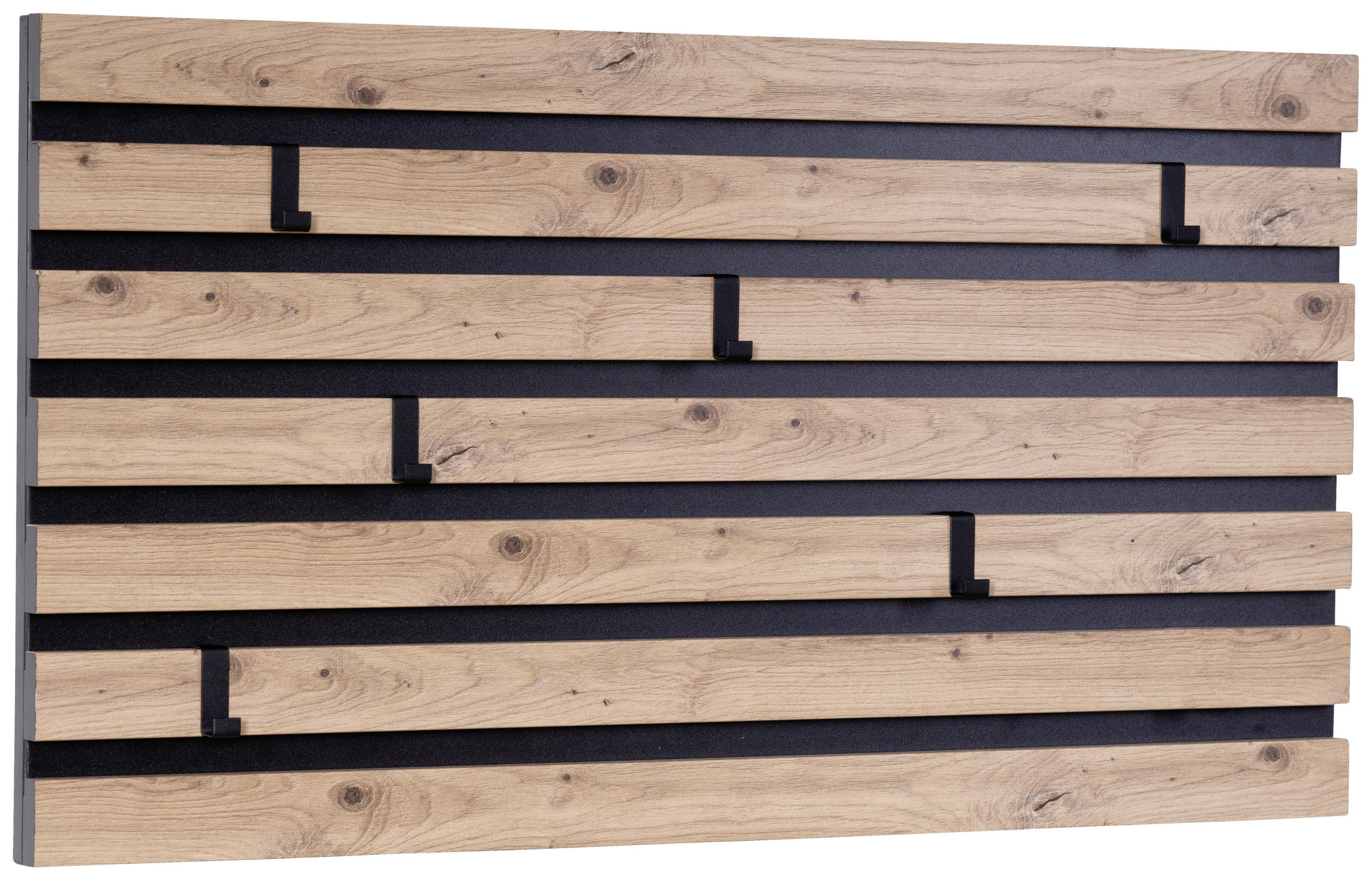 WANDGARDEROBE  in Braun, Schwarz  - Schwarz/Braun, Design, Holzwerkstoff (80/40/4cm) - Xora