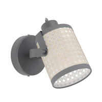 VÄGGLAMPA Ruscomb 13,5/17,5 cm   - svart/naturfärgad, Basics, metall/papper (13,5/17,5cm) - Eglo