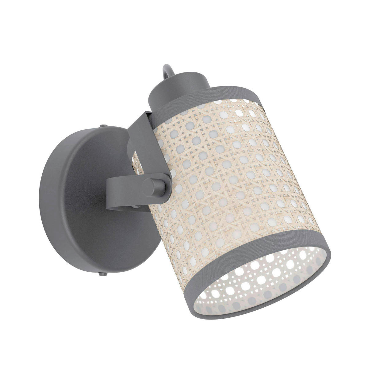 VÄGGLAMPA Ruscomb 13,5/17,5 cm   - svart/naturfärgad, Basics, metall/papper (13,5/17,5cm) - Eglo