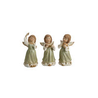 OKRASNI ANGEL - zelena, Trendi, keramika (6,5/11,8/6cm) - X-Mas