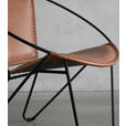 SESSEL in Echtleder Braun, Schwarz  - Schwarz/Braun, LIFESTYLE, Leder/Metall (68/70/62cm) - Landscape