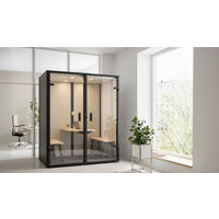 MEETINGBOX   - Schwarz, MODERN, Glas/Holzwerkstoff (190,9/215,5/99,4cm) - Bosse