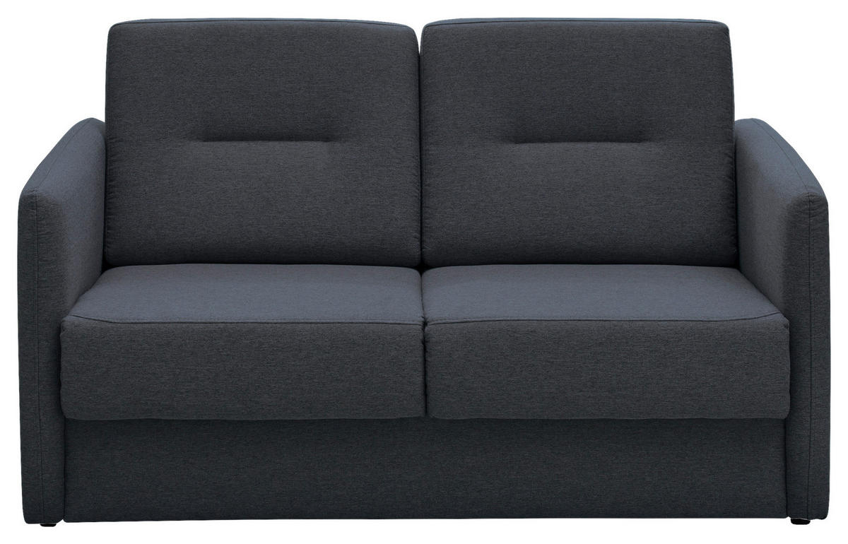 SCHLAFSOFA in Mikrofaser Anthrazit  - Anthrazit/Schwarz, KONVENTIONELL, Kunststoff/Textil (147/89/87cm) - Livetastic