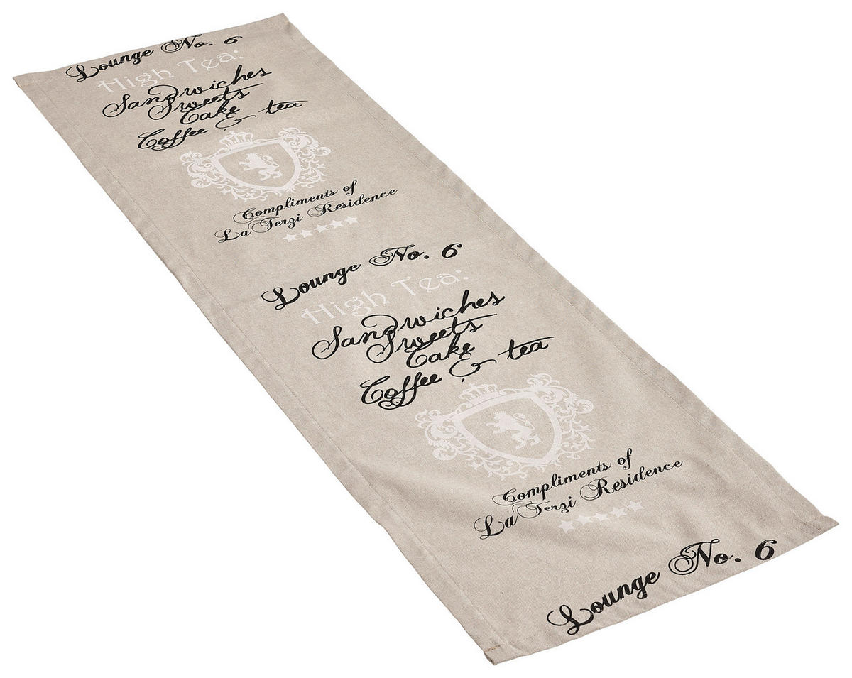TISCHLÄUFER 40/130 cm  - Naturfarben, Design, Textil (40/130cm)
