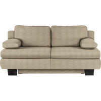 SCHLAFSOFA Webstoff Naturfarben Fussart wählbar, Stoffauswahl, Schlafen auf Sitzhöhe, Rücken echt  - Wengefarben/Naturfarben, Konventionell, Holz/Textil (203/94/100cm) - Novel