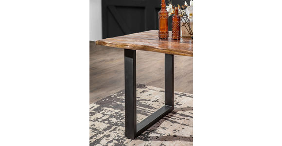 ESSTISCH in Holz 180/90/76 cm  - Schwarz/Naturfarben, Trend, Holz/Metall (180/90/76cm) - Landscape