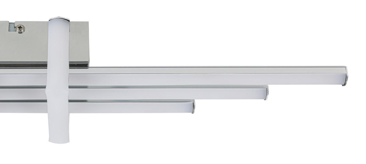 DECKENLEUCHTE 25 W    62/10,5/8 cm  - Chromfarben, Trend, Kunststoff/Metall (62/10,5/8cm) - Collett's Monde