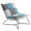 SESSEL Mikrovelours Blau, Silberfarben, Dunkelgrau    - Blau/Dunkelgrau, Basics, Textil/Metall (69/76/86cm) - MID.YOU